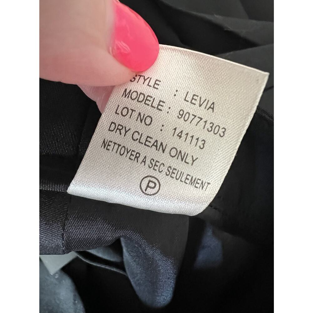 THEORY Women's Black Wool Levia Tailor Fabric Pleated Mini Skirt Sz 2 NWT - Picture 7 of 9